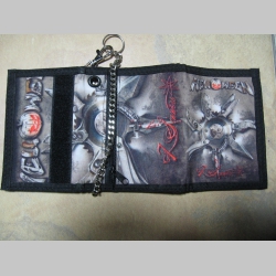 Helloween, hrubá pevná textilná peňaženka s retiazkou a karabínkou
